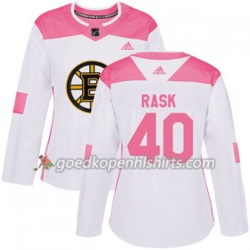 Boston Bruins Tuukka Rask 40 Adidas 2017-2018 Wit Oranje Fashion Authentic Shirt - Dames